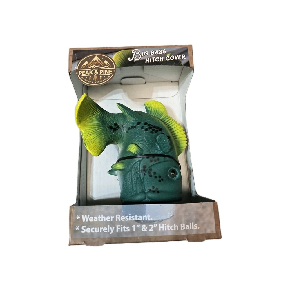 Largemouth Bass Fish RV Truck SUV Boat Trailer Ball Hitch Buds Cover Fishing